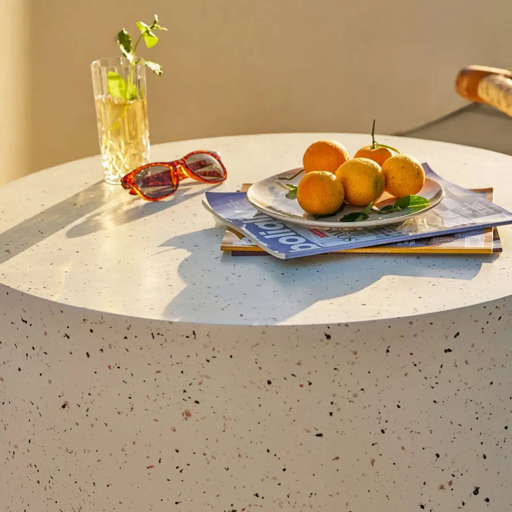 House Nordic BONNIE Table basse ronde en effet terrazzo ø70cm