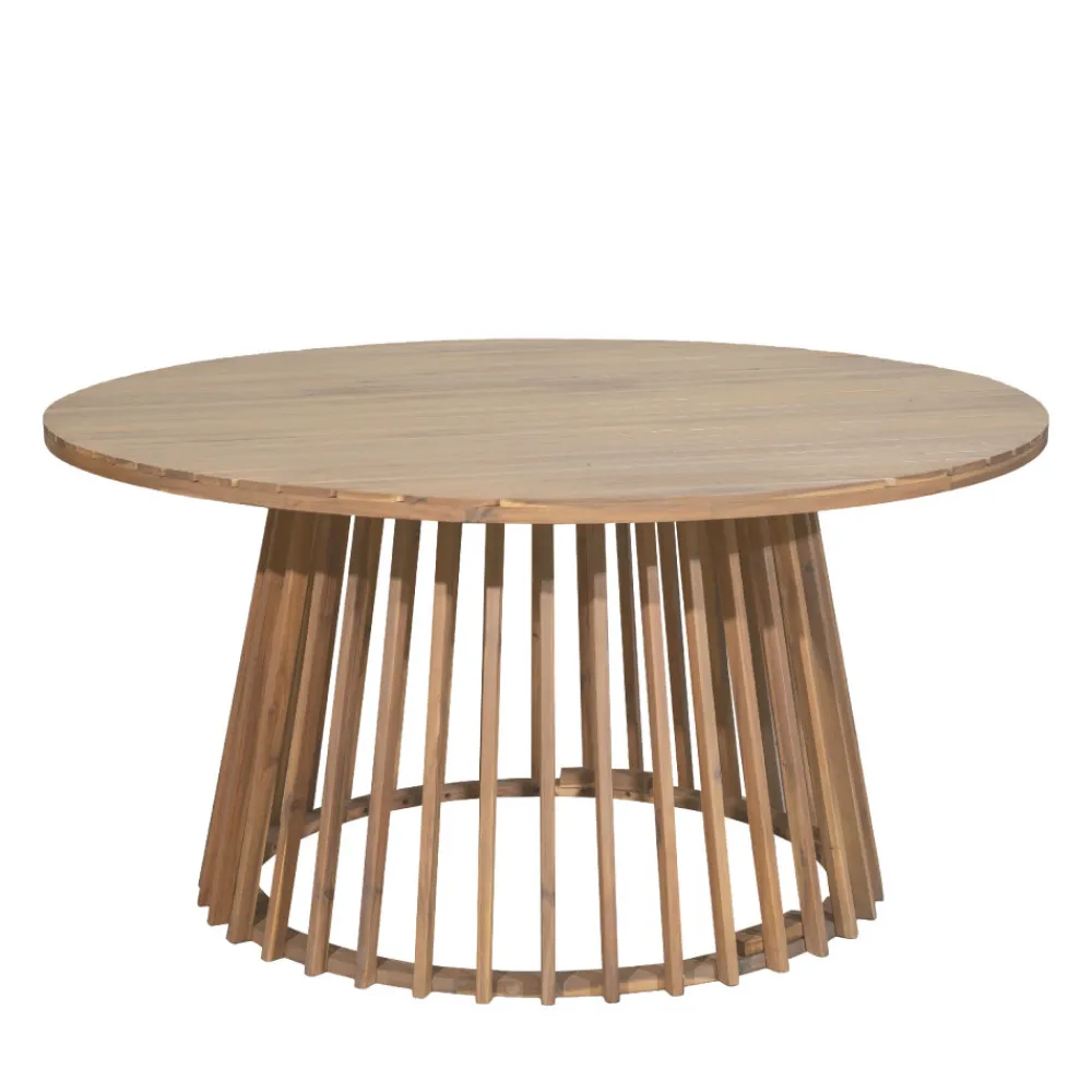 Drawer BORO Table à manger de jardin 6 personnes ronde en bois ø 150 cm