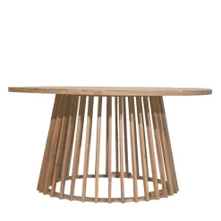 Drawer BORO Table à manger de jardin 6 personnes ronde en bois ø 150 cm