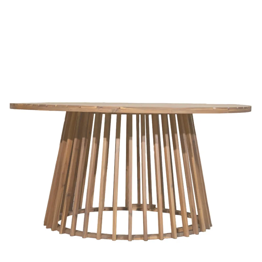 Drawer BORO Table à manger de jardin 6 personnes ronde en bois ø 150 cm