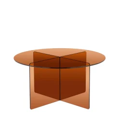 Drawer BOSTON Table basse ronde en verre ø80cm