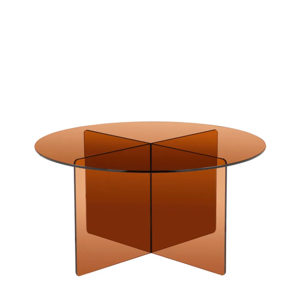 Drawer BOSTON Table basse ronde en verre ø80cm