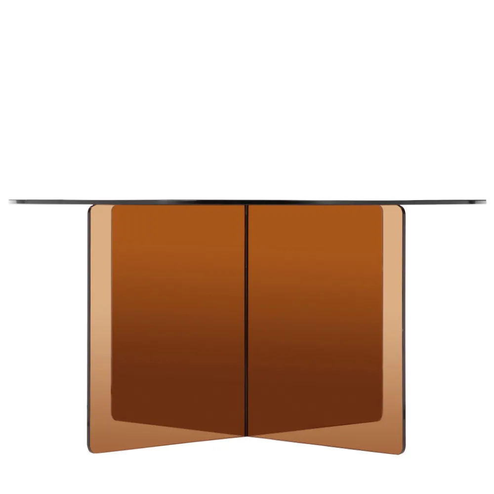 Drawer BOSTON Table basse ronde en verre ø80cm