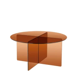 Drawer BOSTON Table basse ronde en verre ø80cm