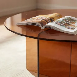 Drawer BOSTON Table basse ronde en verre ø80cm