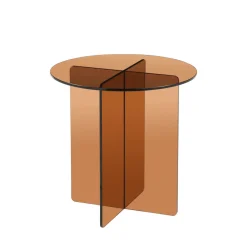 Drawer BOSTON Table d'appoint ronde en verre ø45cm
