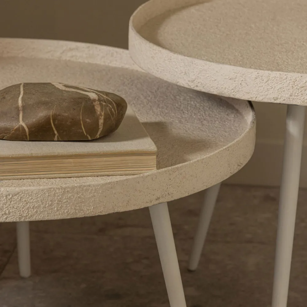 Woood BOUNDS Table basse ronde en métal ø58cm