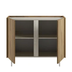 Drawer BOXY Buffet 2 portes en bois et métal L100cm