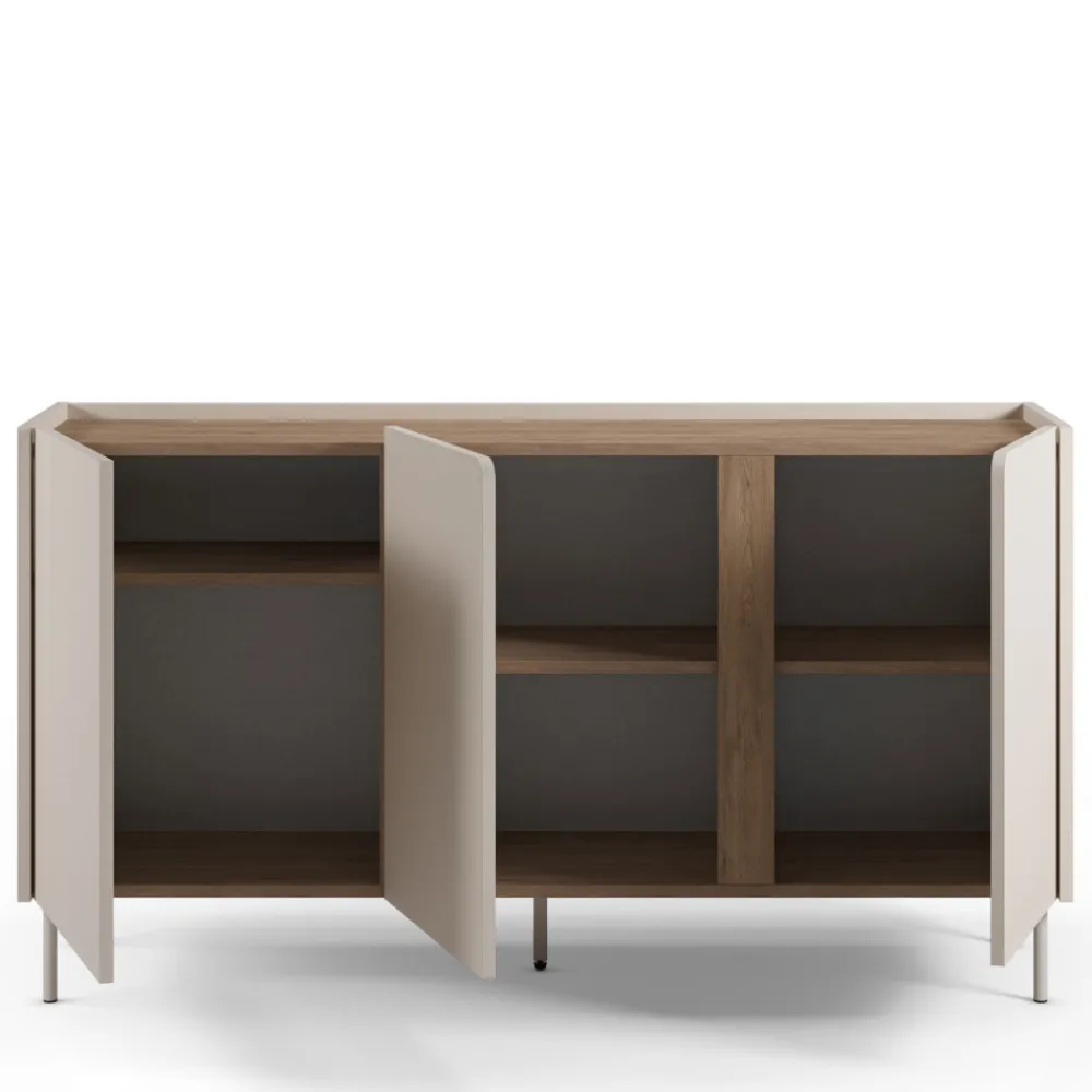 Drawer BOXY Buffet 3 portes en bois et métal L150cm