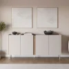 Drawer BOXY Buffet 4 portes en bois et métal L180cm