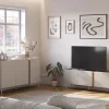 Drawer BOXY Meuble TV 3 portes en bois et métal L140cm