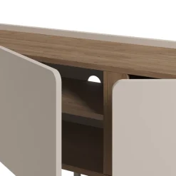 Drawer BOXY Meuble TV 3 portes en bois et métal L140cm