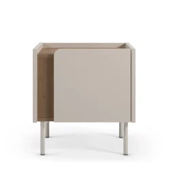 Drawer BOXY Table de chevet 1 porte en bois et métal