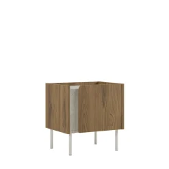 Drawer BOXY Table de chevet 1 porte en bois et effet travertin