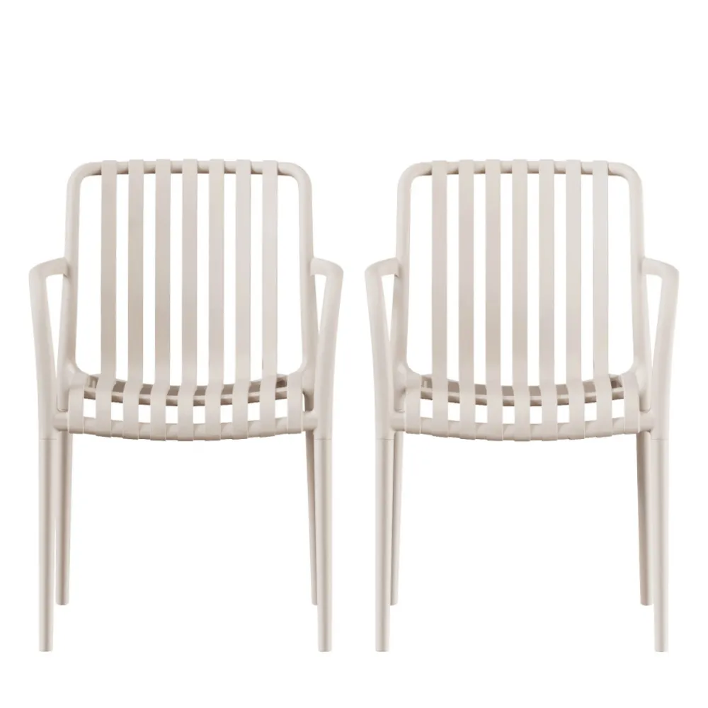 Drawer BRANO Lot de 2 fauteuils de jardin en résine