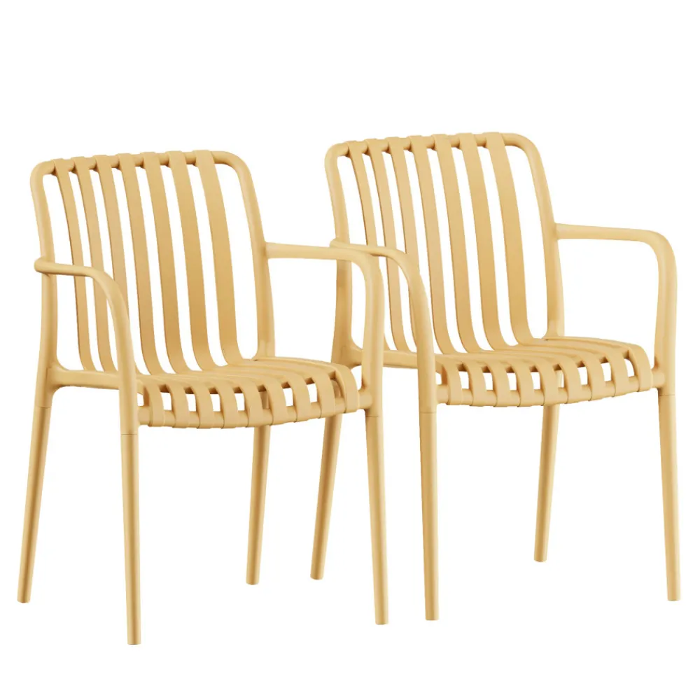 Drawer BRANO Lot de 2 fauteuils de jardin en résine