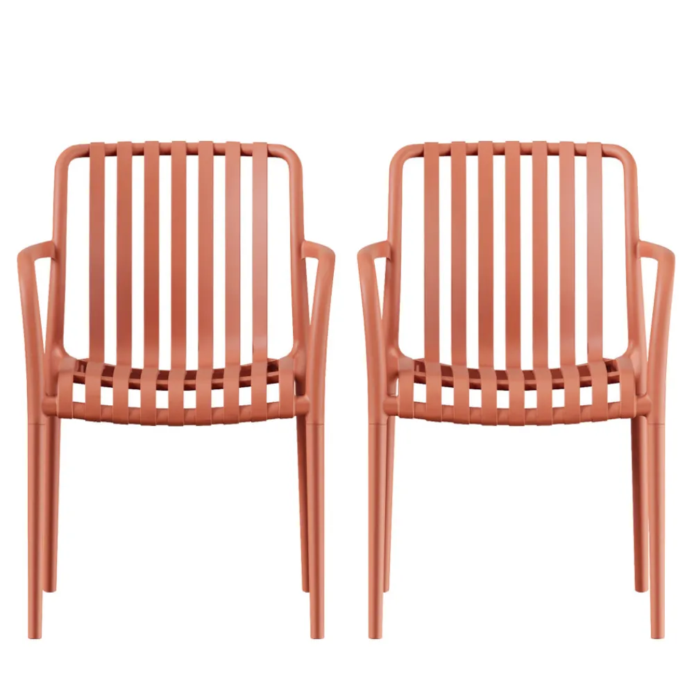 Drawer BRANO Lot de 2 fauteuils de jardin en résine