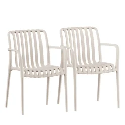 Drawer BRANO Lot de 2 fauteuils de jardin en résine