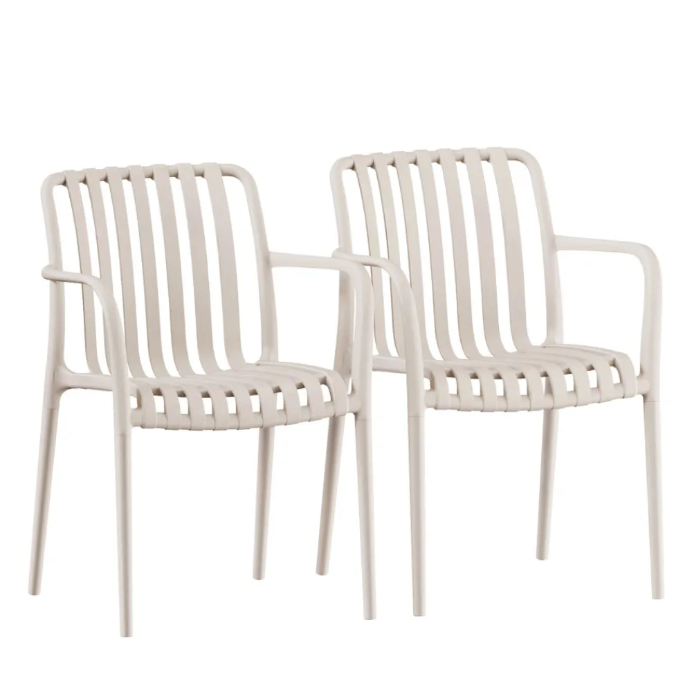 Drawer BRANO Lot de 2 fauteuils de jardin en résine