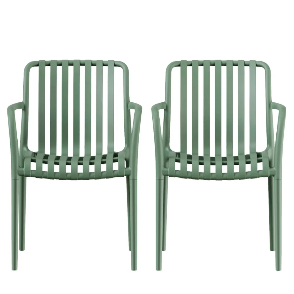 Drawer BRANO Lot de 2 fauteuils de jardin en résine