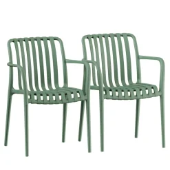 Drawer BRANO Lot de 2 fauteuils de jardin en résine