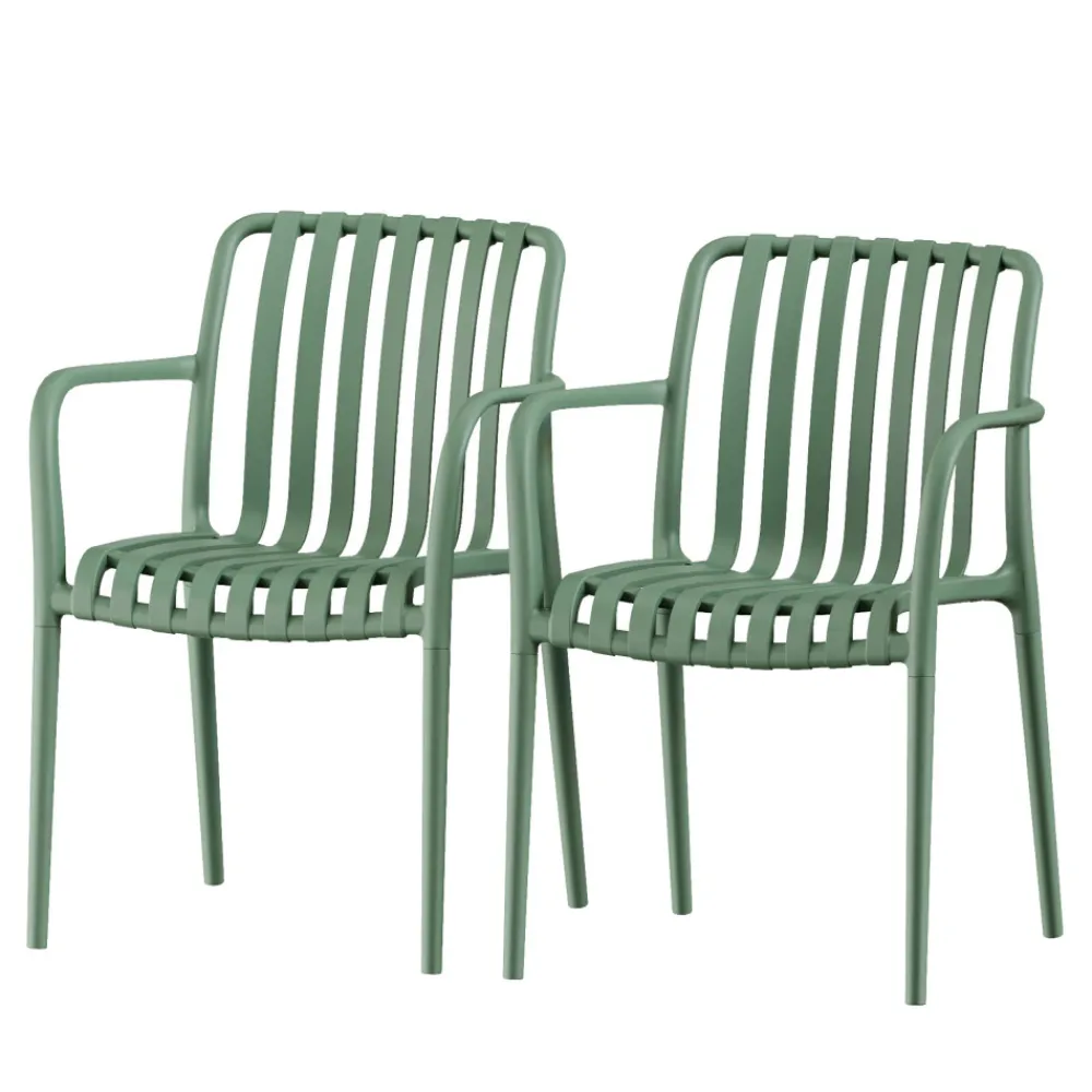 Drawer BRANO Lot de 2 fauteuils de jardin en résine
