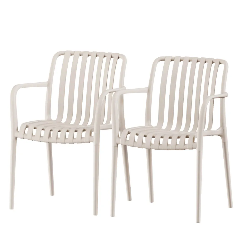 Drawer BRANO Lot de 2 fauteuils de jardin en résine
