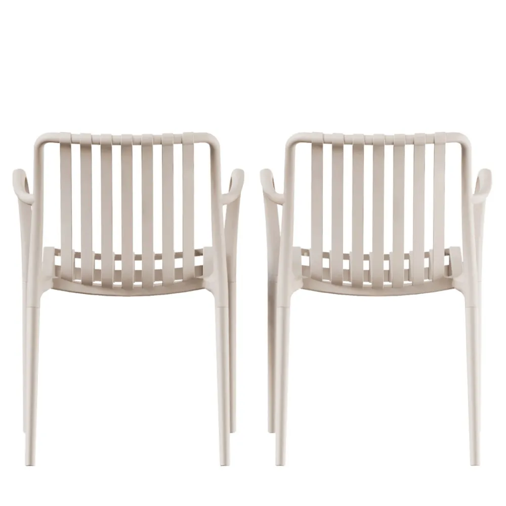 Drawer BRANO Lot de 2 fauteuils de jardin en résine