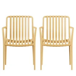 Drawer BRANO Lot de 2 fauteuils de jardin en résine
