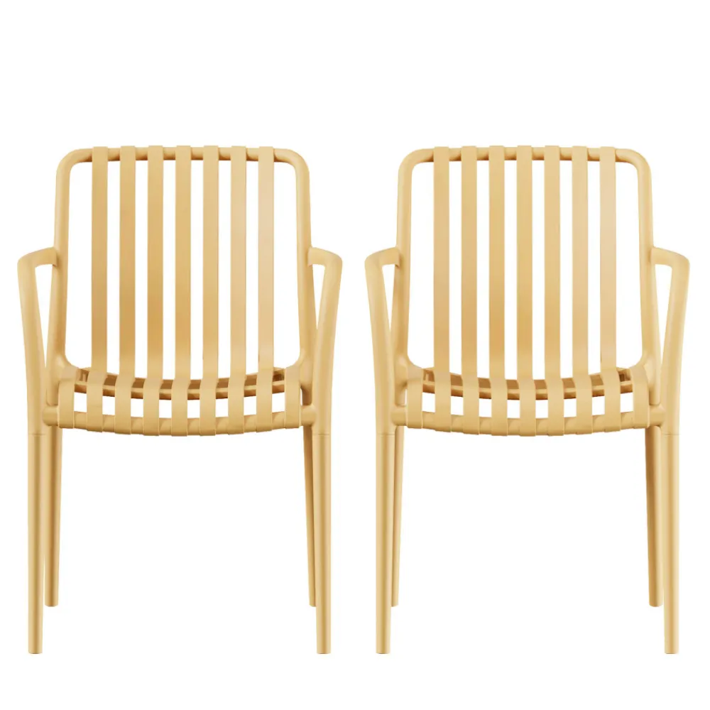 Drawer BRANO Lot de 2 fauteuils de jardin en résine