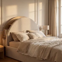 Drawer BRIE Lit coffre en tissu avec rangements intégrés 140x190cm