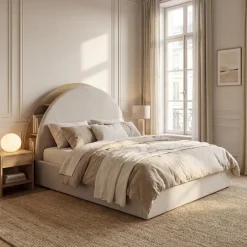 Drawer BRIE Lit coffre en tissu avec rangements intégrés 160x200cm