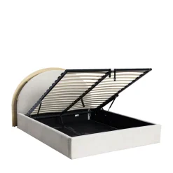 Drawer BRIE Lit coffre en tissu avec rangements intégrés 160x200cm