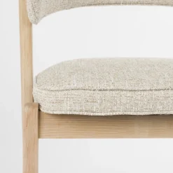 Zuiver BRIGHT Lot de 2 chaises en tissu et bois