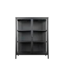 House Nordic BRISBANE Vaisselier en verre et métal H101,5cm