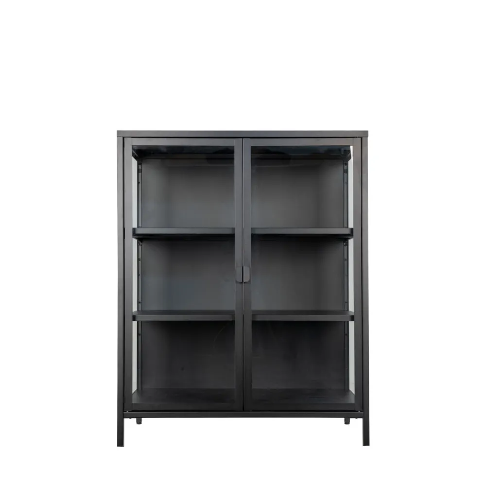 House Nordic BRISBANE Vaisselier en verre et métal H101,5cm