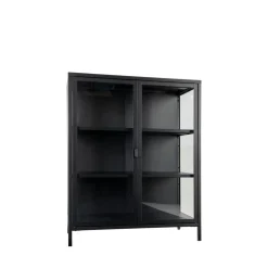 House Nordic BRISBANE Vaisselier en verre et métal H101,5cm