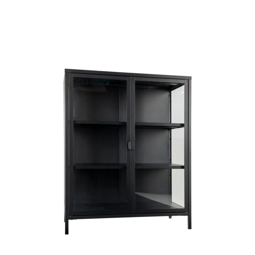 House Nordic BRISBANE Vaisselier en verre et métal H101,5cm