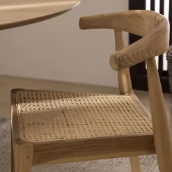 Drawer BUNGA Lot de 2 chaises en teck et cannage