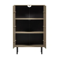 Woood CADIZ Buffet haut 2 portes en bois H135cm