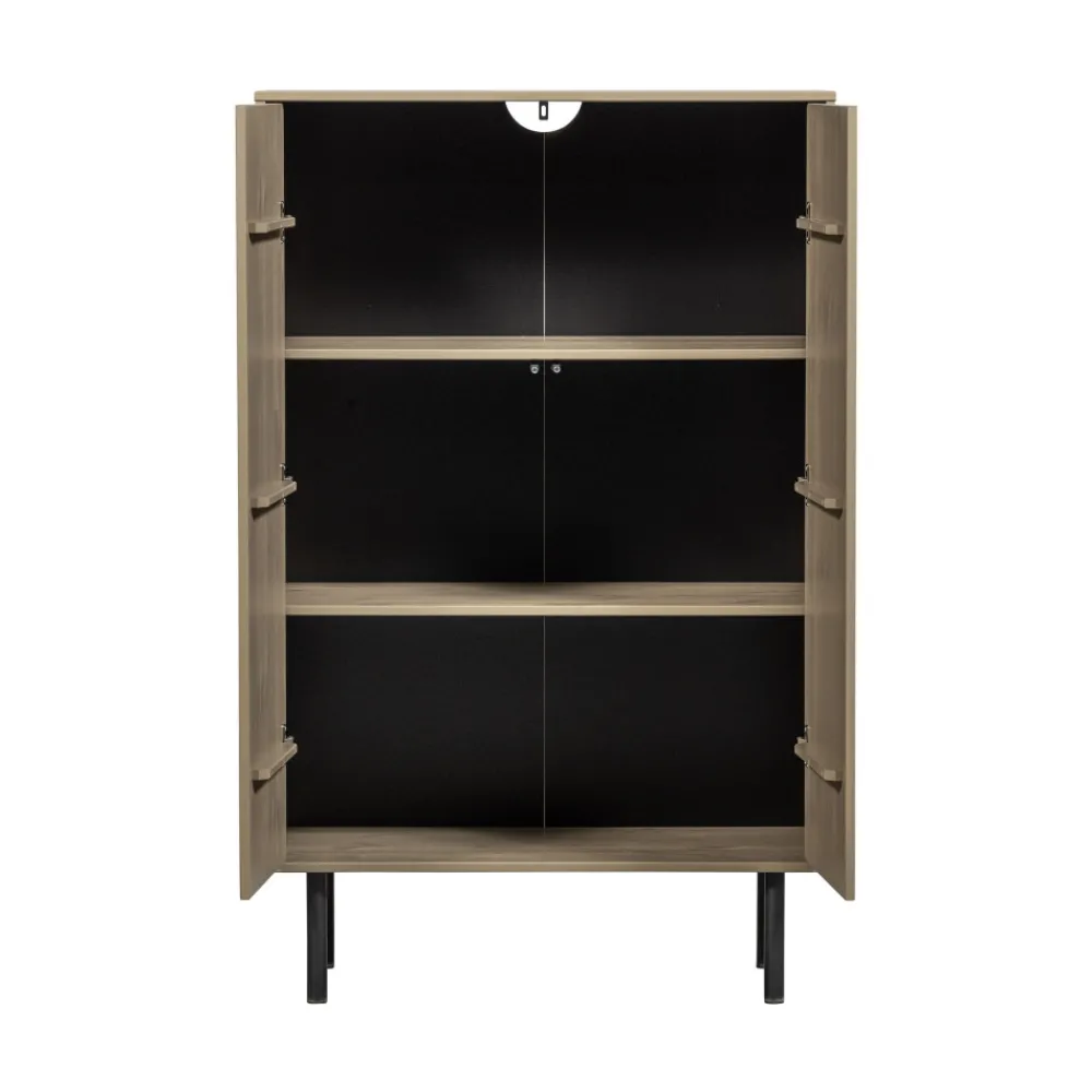 Woood CADIZ Buffet haut 2 portes en bois H135cm