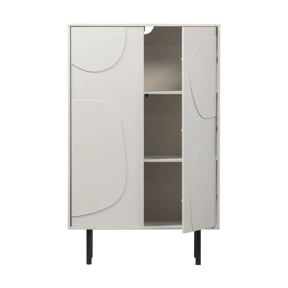 Woood CADIZ Buffet haut 2 portes en bois H135cm