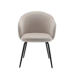 Drawer CALABRA Lot de 2 fauteuils de table en tissu et métal