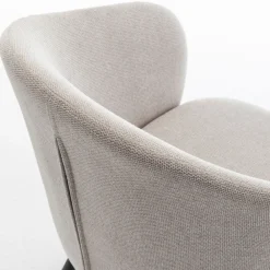 Drawer CALABRA Lot de 2 fauteuils de table en tissu et métal