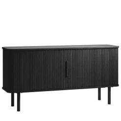 No name CALLAN Buffet aux portes coulissantes en bois strié L160cm