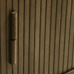 No name CALLAN Buffet aux portes coulissantes en bois strié L160cm