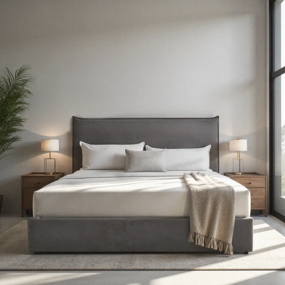 Drawer CAMA Lit coffre en velours côtelé 140x190cm