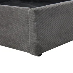 Drawer CAMA Lit coffre en velours côtelé 140x190cm