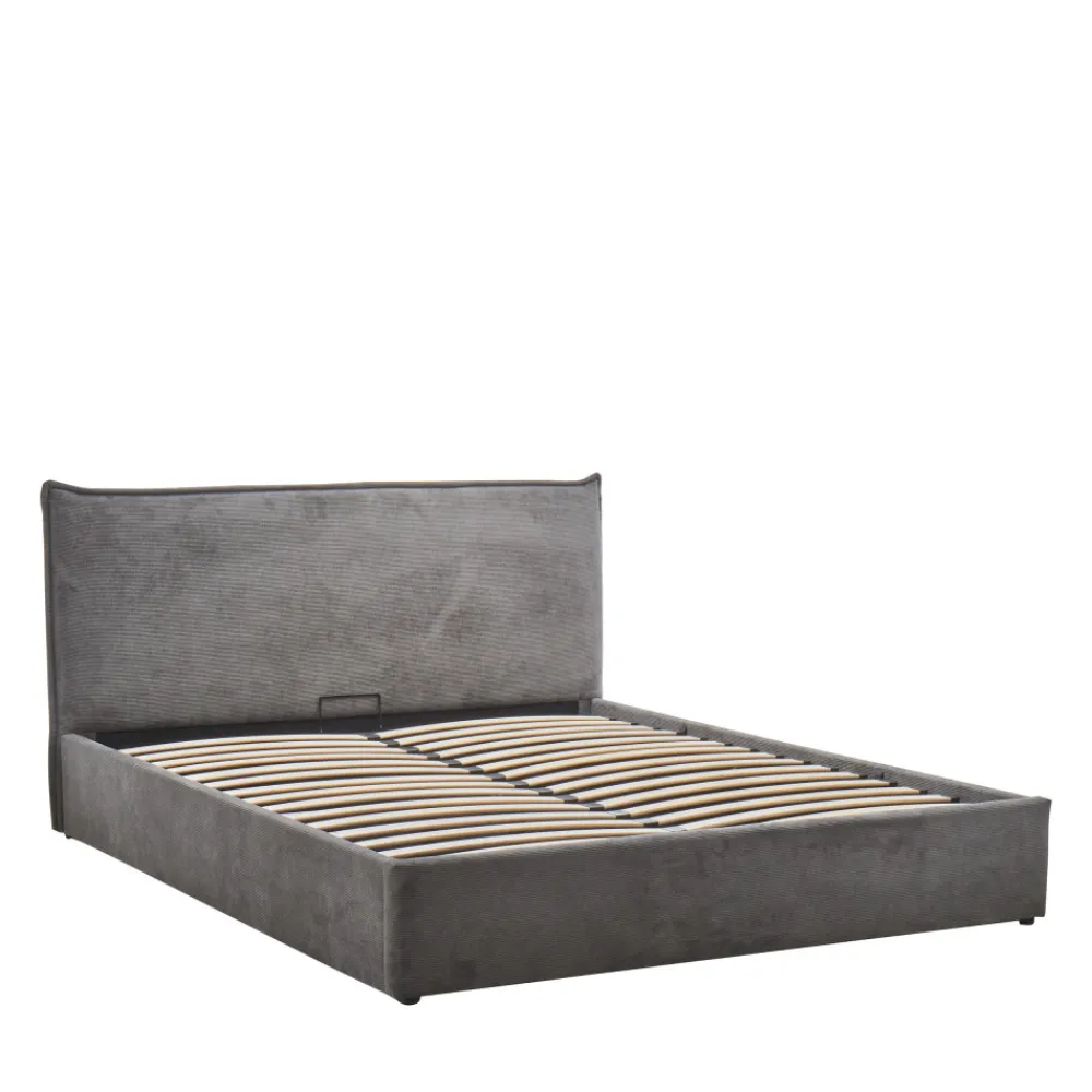 Drawer CAMA Lit coffre en velours côtelé 160x200cm
