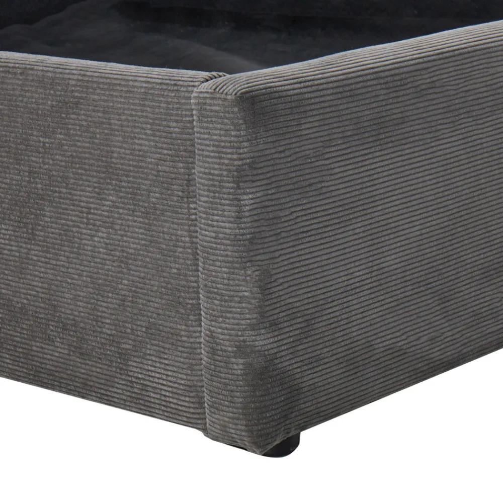 Drawer CAMA Lit coffre en velours côtelé 180x200cm
